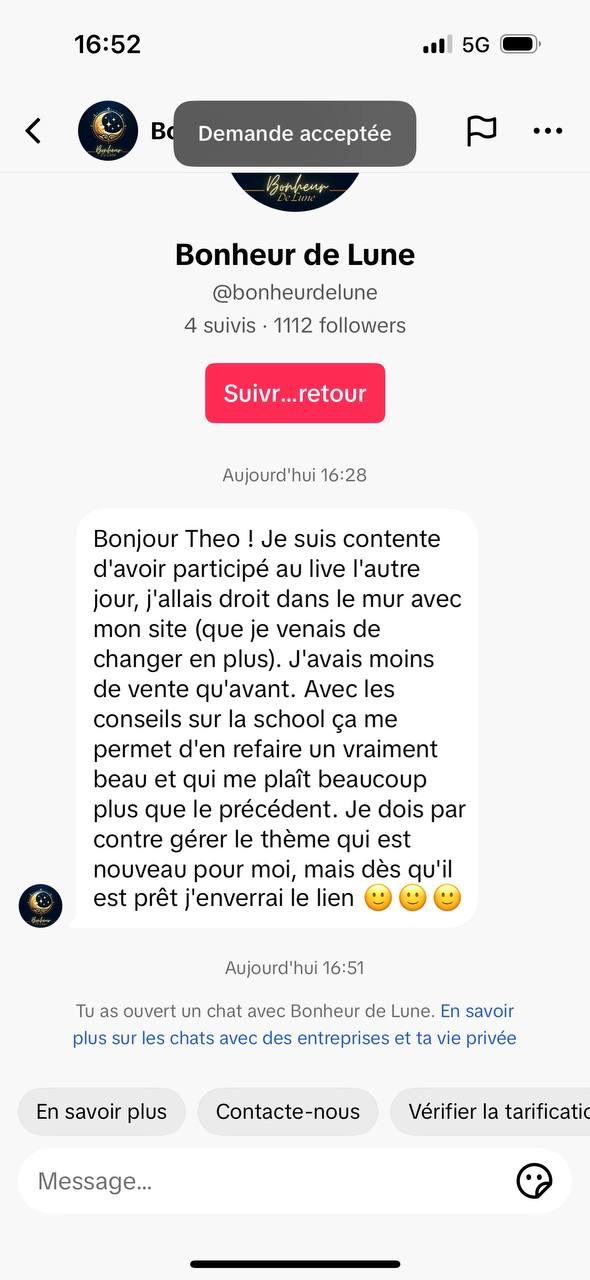 Message Bonheur de Lune